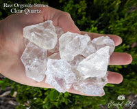 Clear Quartz Raw Natural Stones Set - www.blissfulagate.com