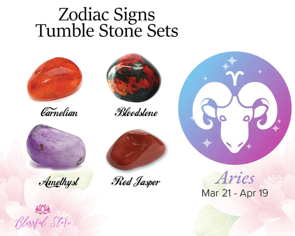 Zodiac Signs Tumble Stone Sets ( Aries )