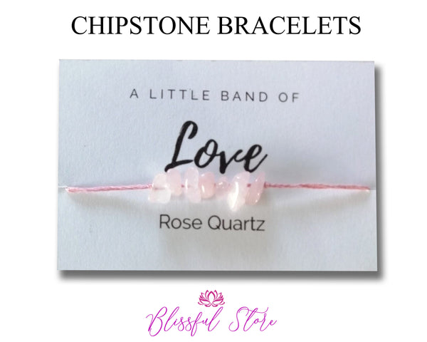 Rose Quartz Gemstone Chipstone Bracelet