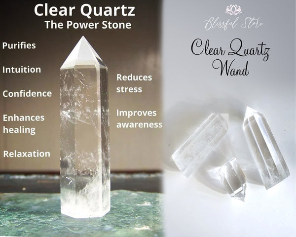 Clear Quartz Obelisk Wand - www.blissfulagate.com