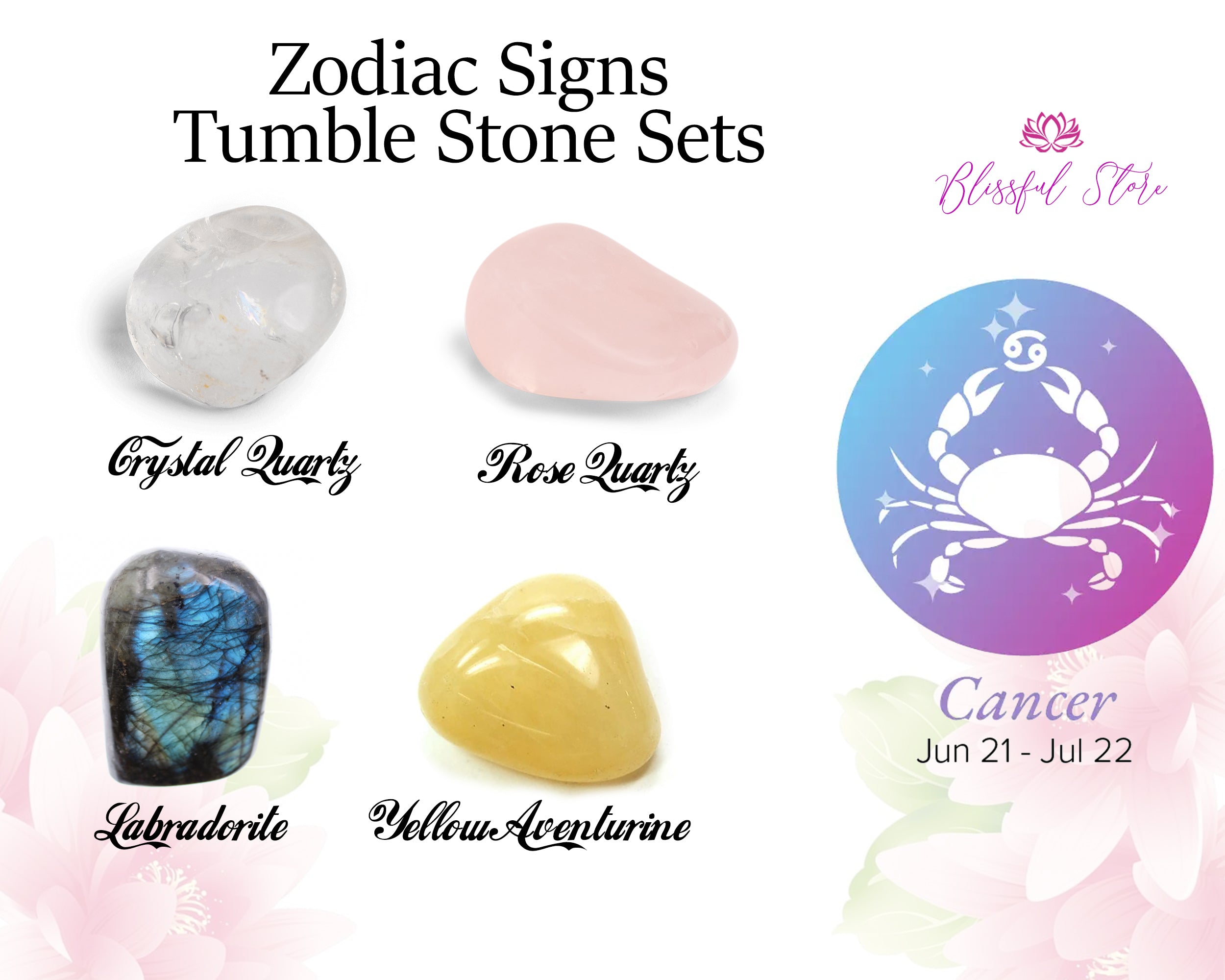 Libra Crystal Healing Stone Gift Set 12 Zodiac Signs Libra Astrology Gifts