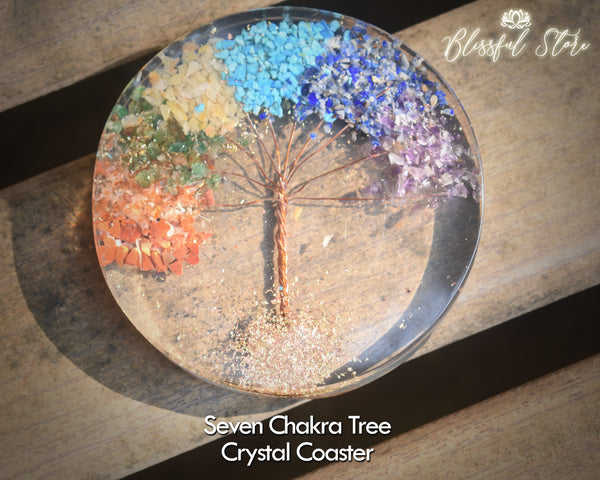 Seven Chakra Crystal Water Charging Coaster