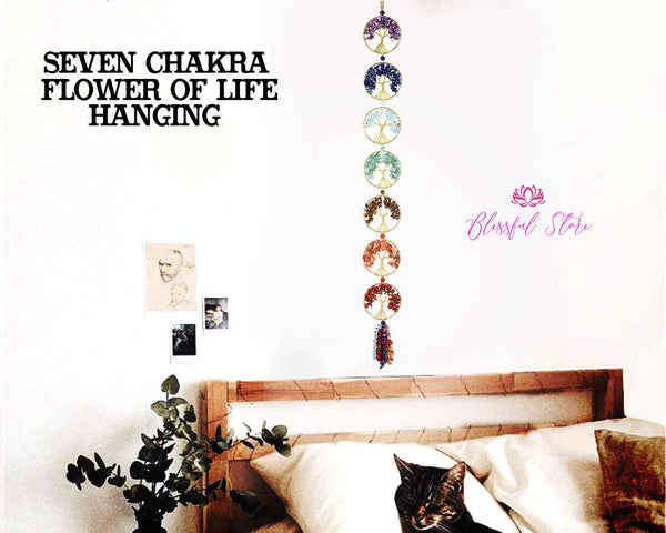 Seven Chakra Tree of Life Wall Hanging