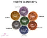 Orgonite Clear Quartz Gemstone Bowl. - www.blissfulagate.com
