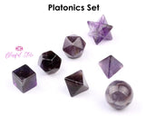 Rose Quartz Platonic Solids Sacred Geometric Set