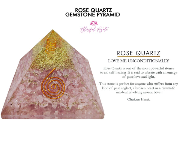 Rose Quartz Chakra EMF Pyramids.