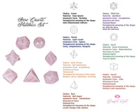 Rose Quartz Platonic Set Solids Sacred Geometric Set