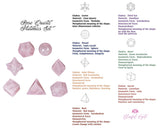 Rose Quartz Platonic Set Solids Sacred Geometric Set