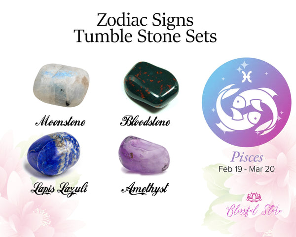 Zodiac Signs Tumble Stone Sets ( Pisces )