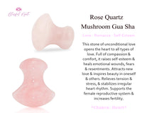 Rose Quartz Mushroom Gua Sha - www.blissfulagate.com