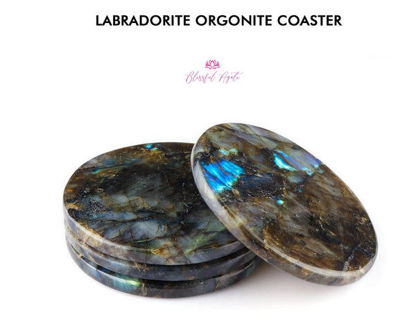 Labradorite Orgonite Coaster - www.blissfulagate.com