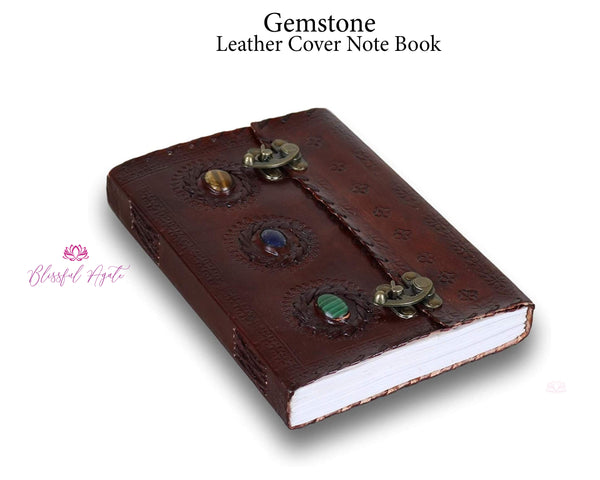 Gemstone Leather Book { Dairy } - www.blissfulagate.com