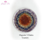 Seven Chakra EMF Coil Crystal Water Charging Plate / Coaster - www.blissfulagate.com