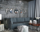 Moon Mirror Interior Design Wall Hanging Reiki Gift Divination Astrology