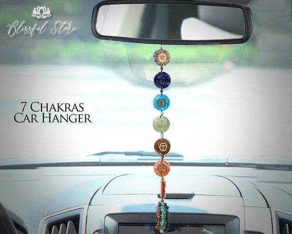 7 Chakra Hanging Ornaments - www.blissfulagate.com
