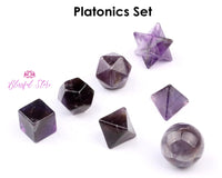 Amethyst Platonic Solids Sacred Geometric Set - www.blissfulagate.com