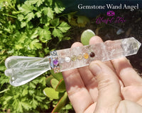 Amethyst Gemstone Angel Wand - www.blissfulagate.com