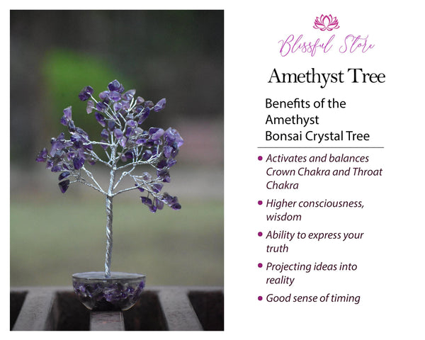 Amethyst Chipstone Bonsai Tree - www.blissfulagate.com