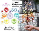 Seven Chakra Big Size Gemstone Trees - www.blissfulagate.com