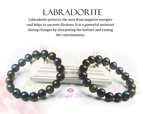 Graded Labradorite Bead bracelet,