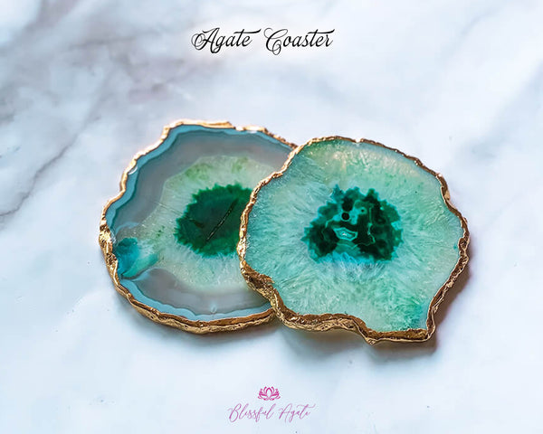 Agate Coaster Green