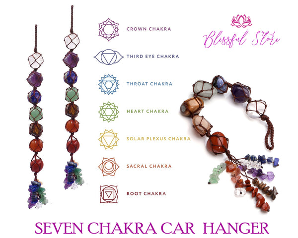 Seven Chakra Brown Thread Car Hanging