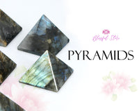 Gemstone Moonstone Mini Crystal Pyramid - www.blissfulagate.com
