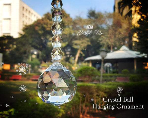 Crystal Beads Crystal Sun Catcher Hanging Ornament - www.blissfulagate.com