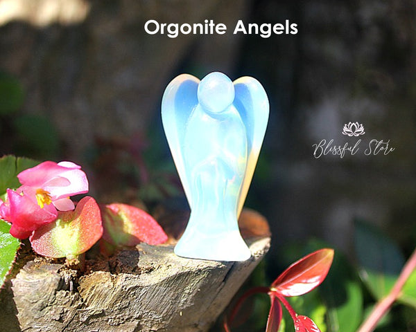 Opalite Stone Angel Fengshui Angel 5.5 cm