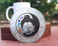 Shiva Selenite Orgonite Energy Crystal Water Charging Plate / Coaster - www.blissfulagate.com