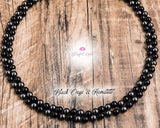 Black Onyx and Hematite Beads Mix Stone Japamala.