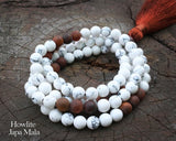 Howlite Mix 108 Beads Japa Mala With Buddha Charm