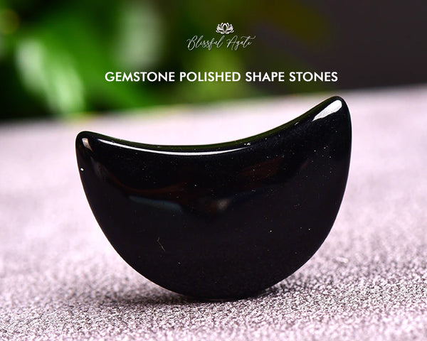 Gemstone Star / Moon Shape Stones - www.blissfulagate.com