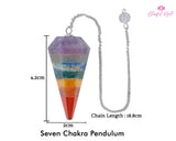 Orgonite Seven Chakra Bonded Gemstone Pendulum - www.blissfulagate.com