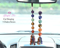 Car Hanging Seven Chakra Stones - www.blissfulagate.com