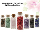 Orgonite Seven Chakra Gemstone Mini Bottle Wishing Bottle - www.blissfulagate.com