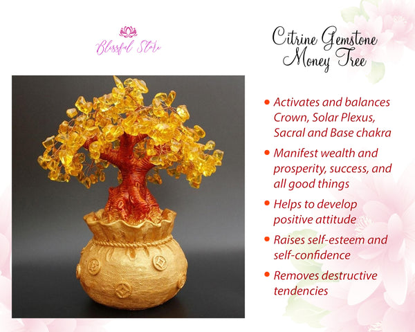 Citrine Gemstone Tree - www.blissfulagate.com