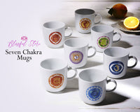 Seven Chakra Design White Mugs, Coasters, Mouse Pads