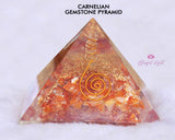 Carnelian Orgonite EMF Pyramid.