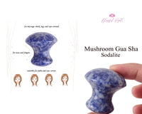 Sodalite Mushroom Gua Sha - www.blissfulagate.com