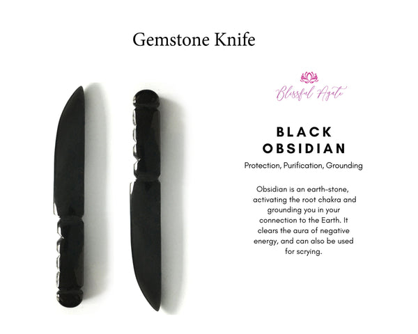 Black Obsidian Knifes - www.blissfulagate.com