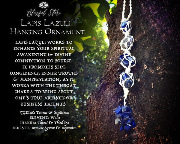 Lapis Lazuli Tumble Stone Hanging Ornament