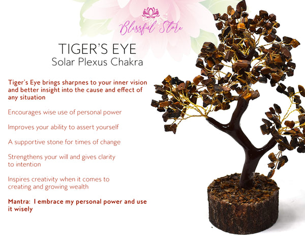 Tiger Eye Gemstone Chipstone Tree