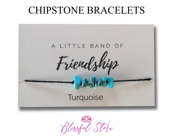 Turquoise Gemstone Chipstone Bracelet - www.blissfulagate.com