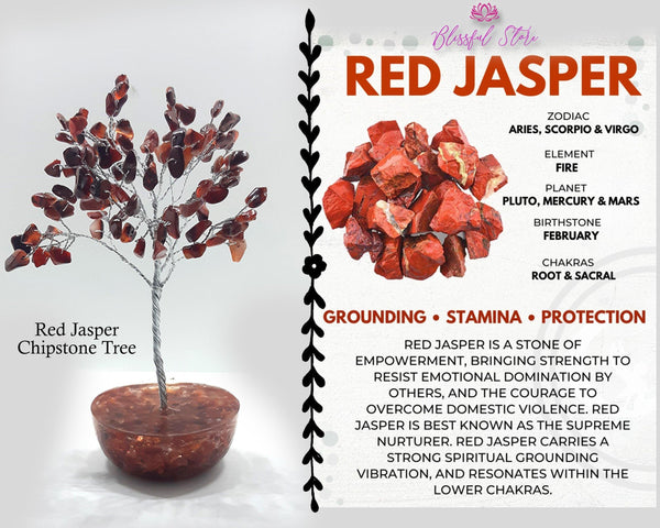Red Jasper Gemstone Bonsai Tree - www.blissfulagate.com