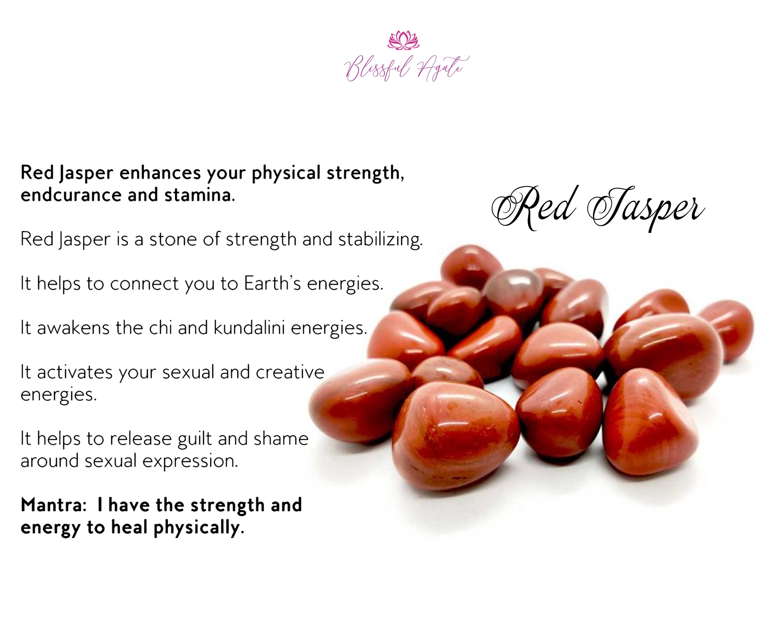 Red Jasper Stone – www.blissfulagate.com