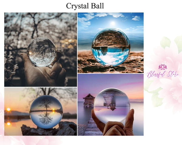 Clear Crystal Gazing Ball - www.blissfulagate.com