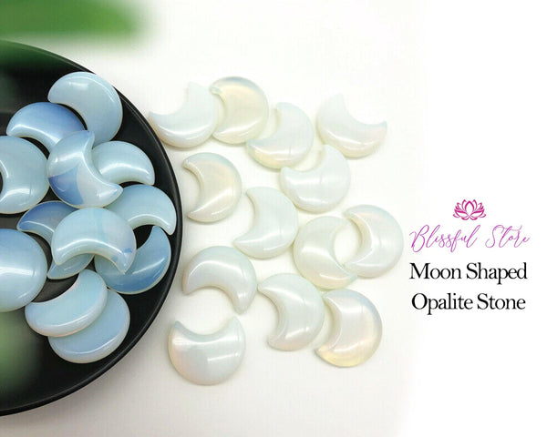 Opalite Moon Gemstone. - www.blissfulagate.com