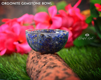 Orgonite Lapis Lazuli Gemstone Bowl. - www.blissfulagate.com