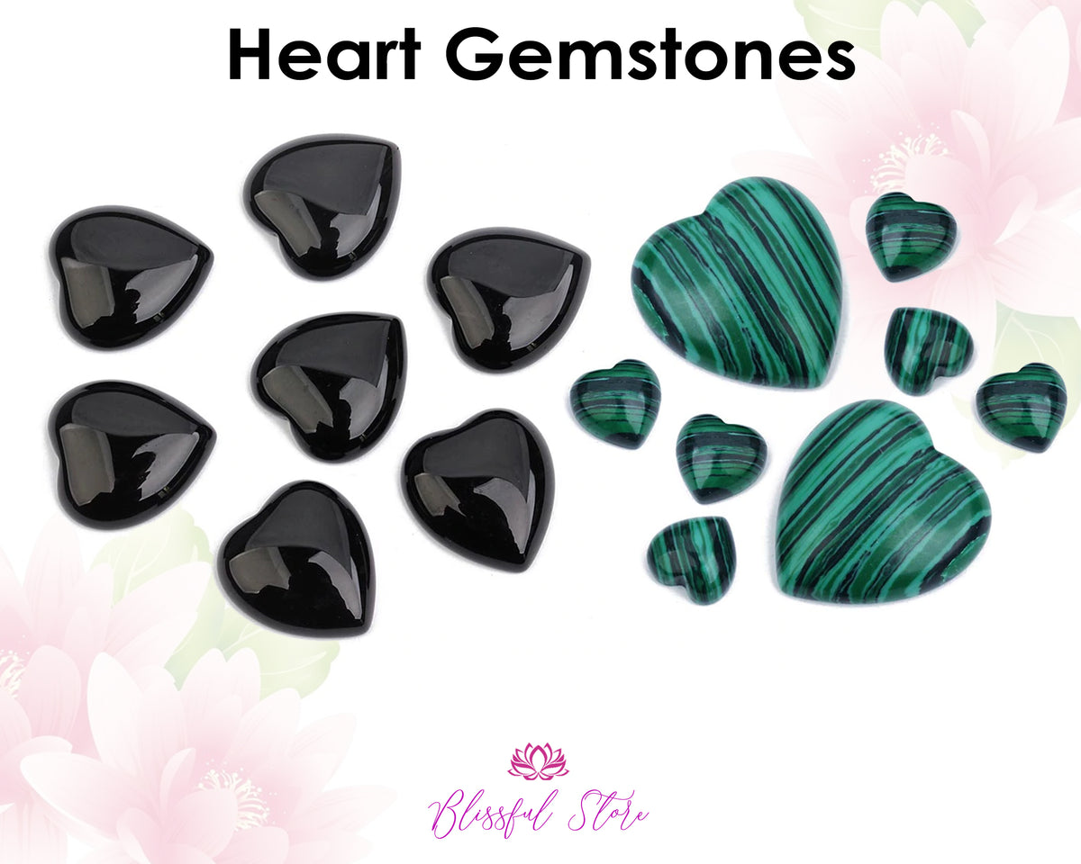 Gemstone Heart Shaped Charm Pendant – www.